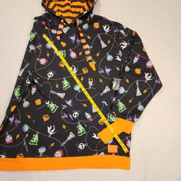 Loungefly Disney NBC Christmas Tree String Ornaments Unisex Hoodie Size XL NEW - Picture 10 of 14